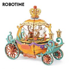 ROBOTIME DIY Music Box Pumpkin Carriage 