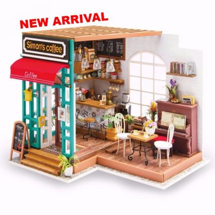ROBOTIME DIY Dollhouse Kit-Simon's Coffee NEW ARRIVAL