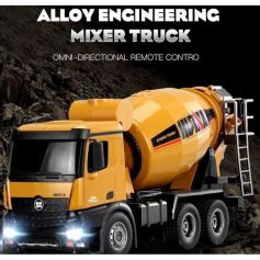  Huina RC Mixer Truck Metal Alloy 1/14 10CH RC Truk Molen RTR